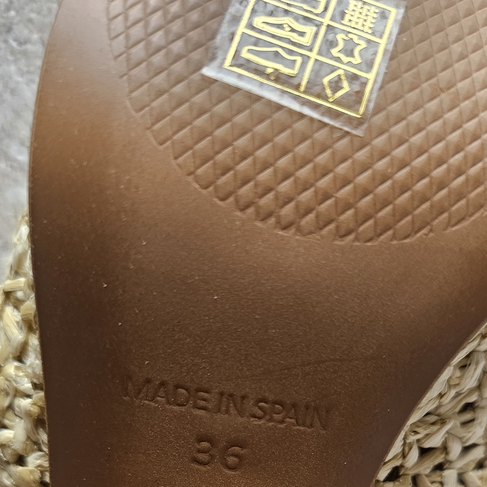 L'Intervalle Elzira Beige Rafia mules - Picture 11 of 12